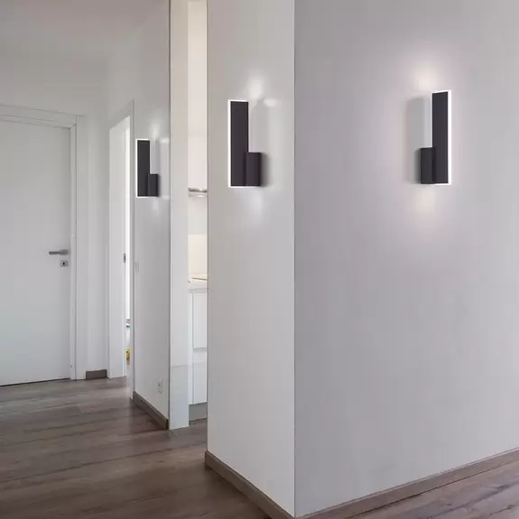 Lampenwelt Helestra Nex LED-Wandleuchte schwarz matt Nur für heute
