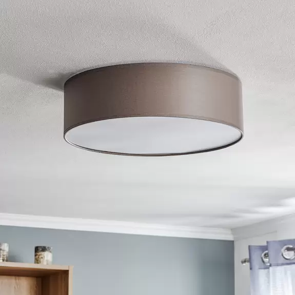 Lampenwelt Deckenleuchte Rondo, braun, Ø 38 cm Jubiläumsangebot
