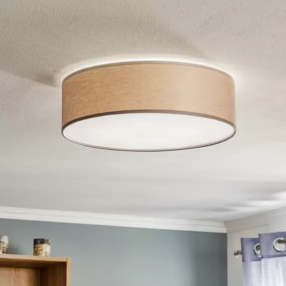 Lampenwelt Deckenleuchte Rondo, braun, Ø 38 cm Jubiläumsangebot