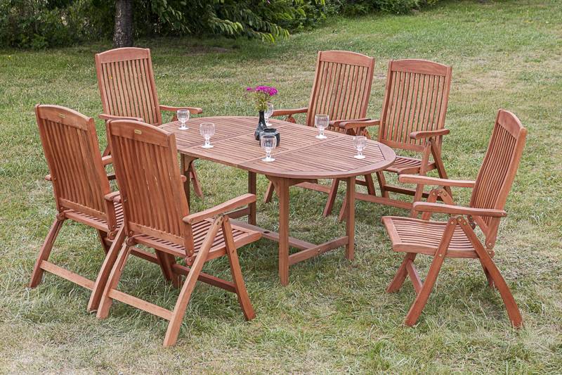 Merxx Maracaibo Set 7tlg. Ausziehtisch 120/170 x 100 cm Limitierter Zeitrabatt