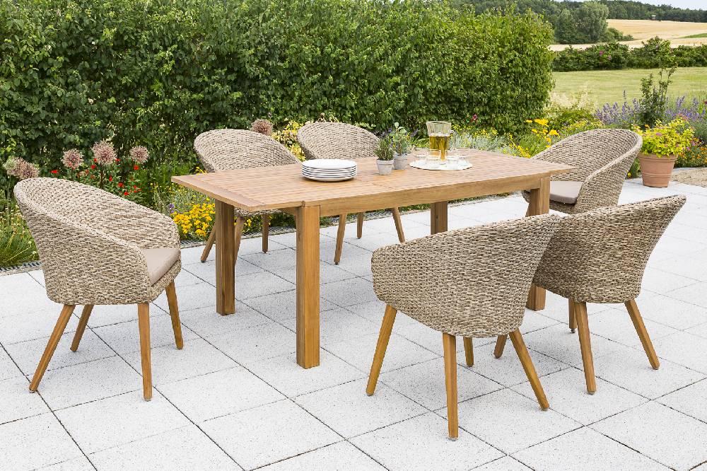 Merxx Arrone Set 7tlg. Ausziehtisch 150/200 x 90 cm