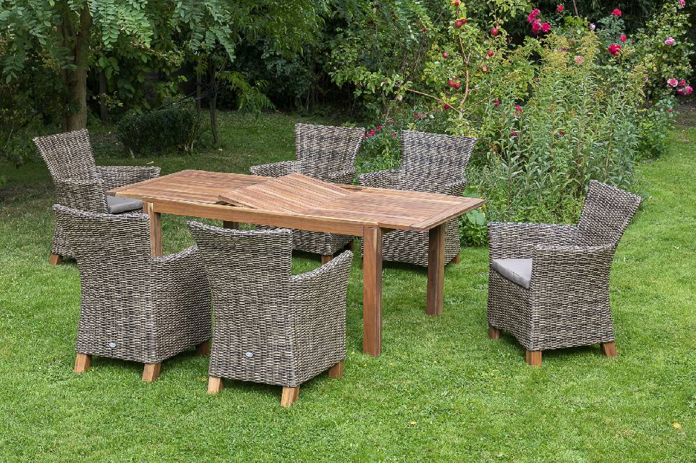 Merxx Toskana Set 7tlg. Ausziehtisch 150/200 x 90 cm Bis zu 60% Rabatt