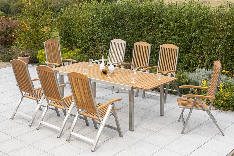 Merxx Keros Set 9tlg. Ausziehtisch 180/240 x 100 cm