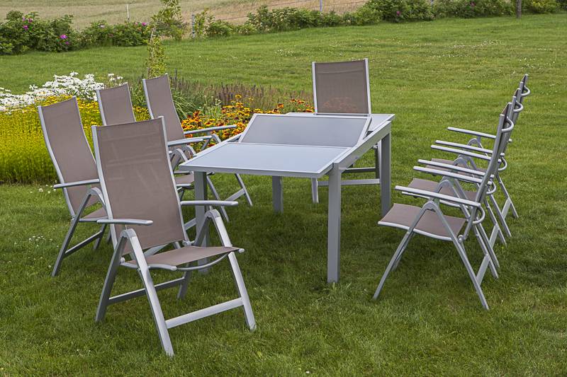 Merxx Carrara Set 9tlg. Ausziehtisch 160/220 x 90 cm zollfrei