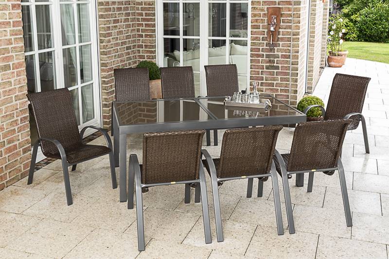 Merxx Varese Set 9tlg. Ausziehtisch 180/240 x 100 cm 2025