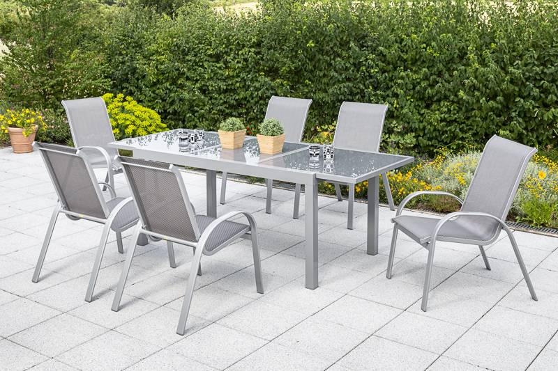 Merxx Amalfi Set 7tlg. Ausziehtisch 160/220 x 90 cm Fabrikverkauf