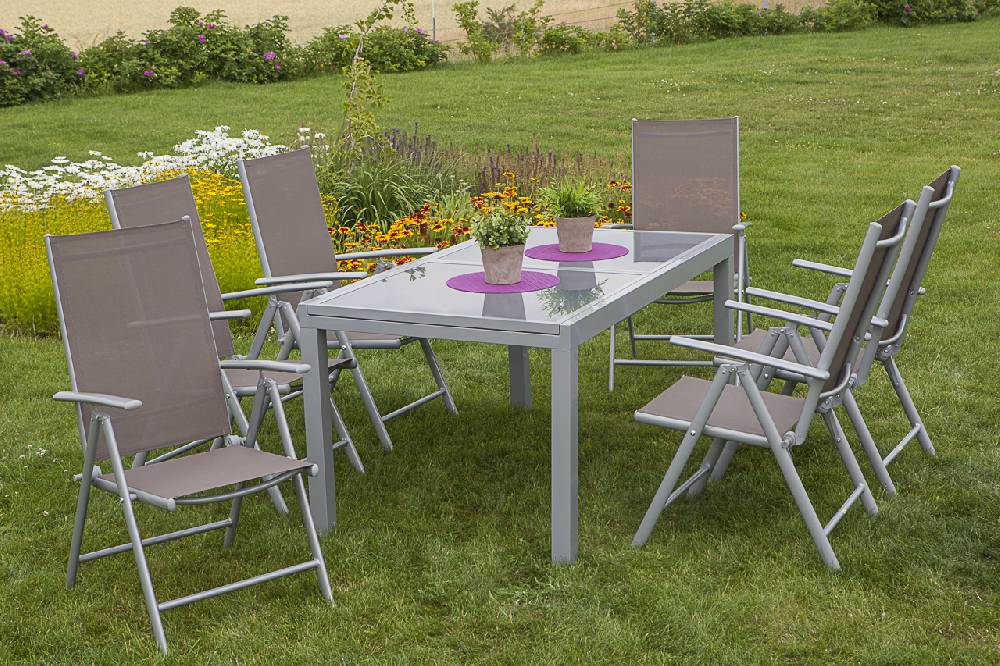 Merxx Amalfi Set 7tlg. Ausziehtisch 160/220 x 90 cm
