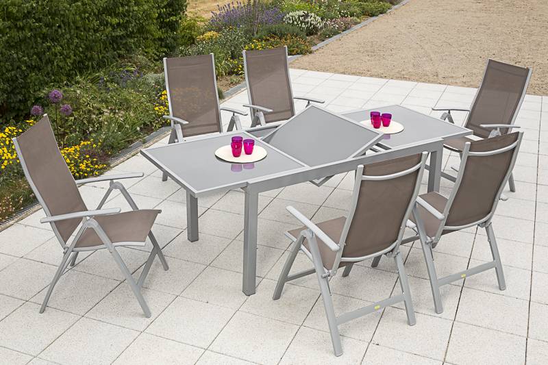 Merxx Carrara Set 7tlg. Ausziehtisch 160/220 x 90 cm Großer Ausverkauf