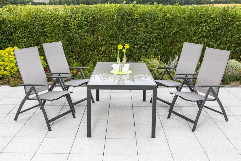 Merxx Vicenza Set 5tlg. Tisch 150x 90 cm
