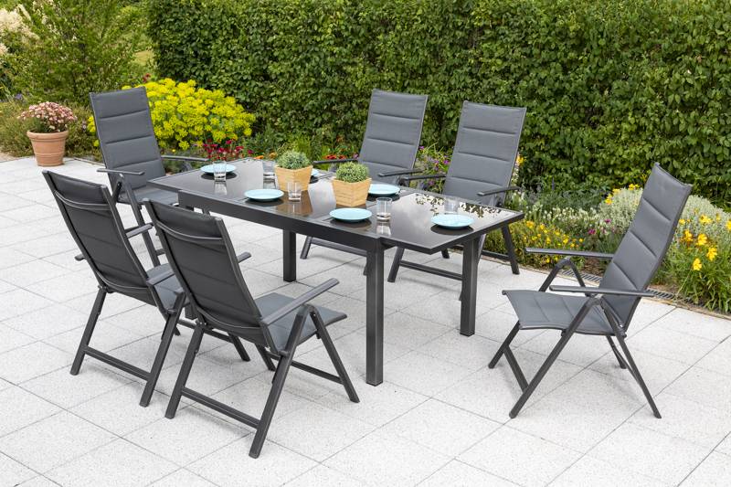 Merxx Taviano Set 7tlg. Ausziehtisch 160/ 220 x 90 cm Sonderangebot der Fabrik