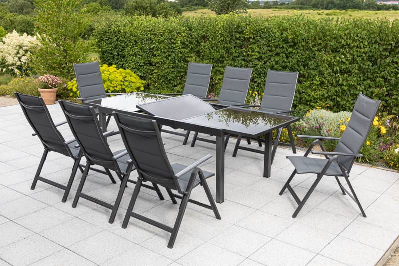 Merxx Taviano Set 9tlg. Ausziehtisch 160/ 220 x 9 0cm Vierteljährliche Förderung