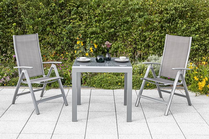 Merxx Carrara Set 3tlg. Ausziehtisch 80/120 x 90 cm Begrenzt auf 3 Tage