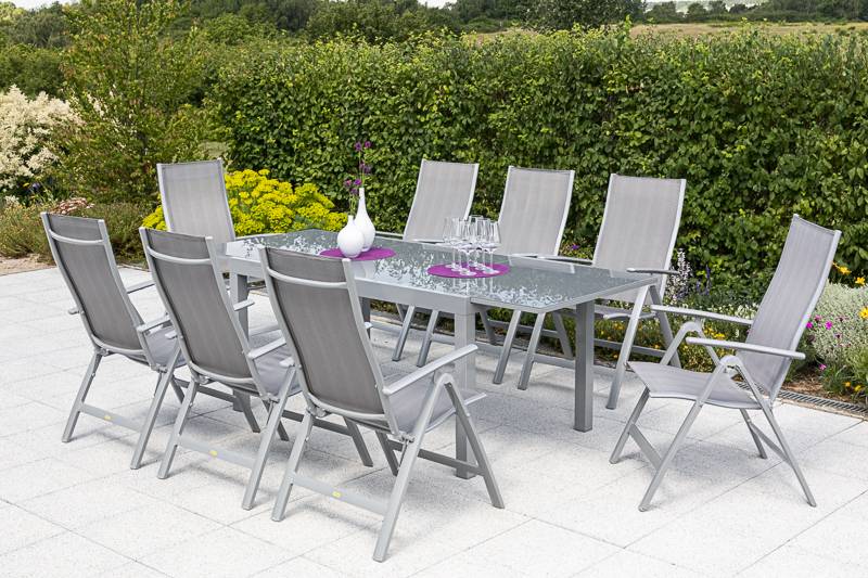 Merxx Carrara Set 9tlg. Semi-Ausziehtisch 150/220 x 90 cm
