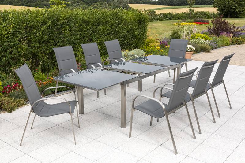 Merxx Lucca Set 9tlg. Ausziehtisch 180/240 x 100 cm Fabrikverkauf