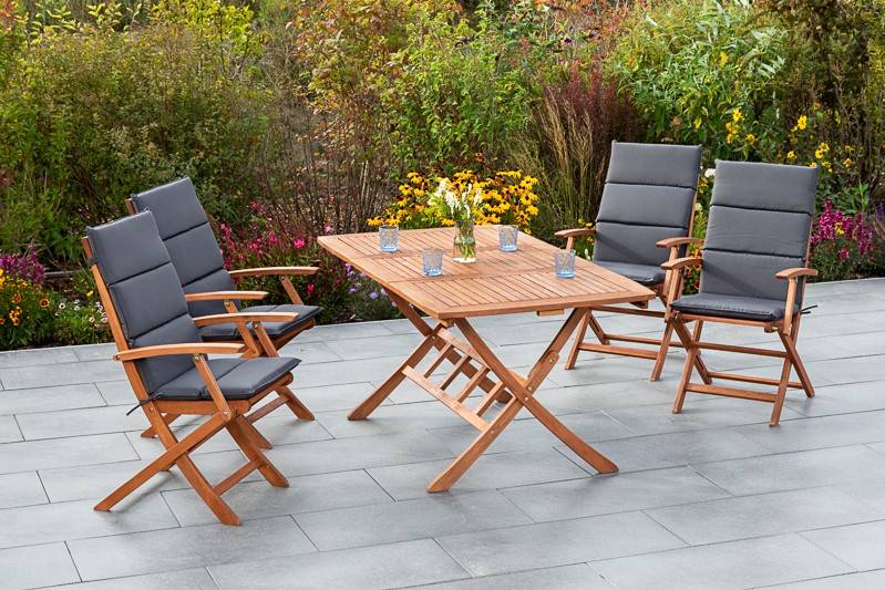 Merxx Comodoro Set 5tlg. Ausziehtisch 110/160 x 90 cm