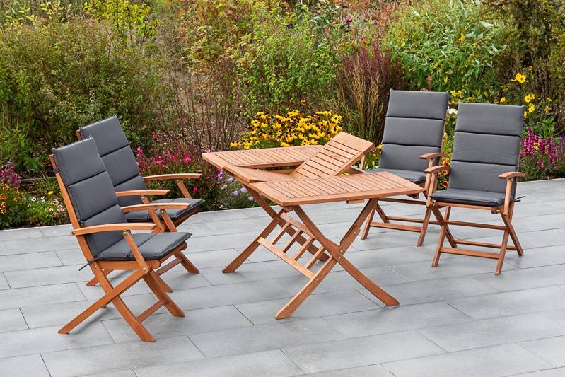 Merxx Comodoro Set 5tlg. Ausziehtisch 110/160 x 90 cm Fabrikpreis