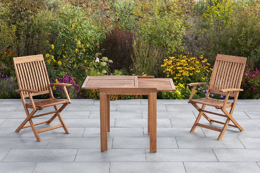 Merxx Comodoro Set 3tlg. mit Balkon-Ausziehtisch 65/130 x 77 cm Sonderangebot