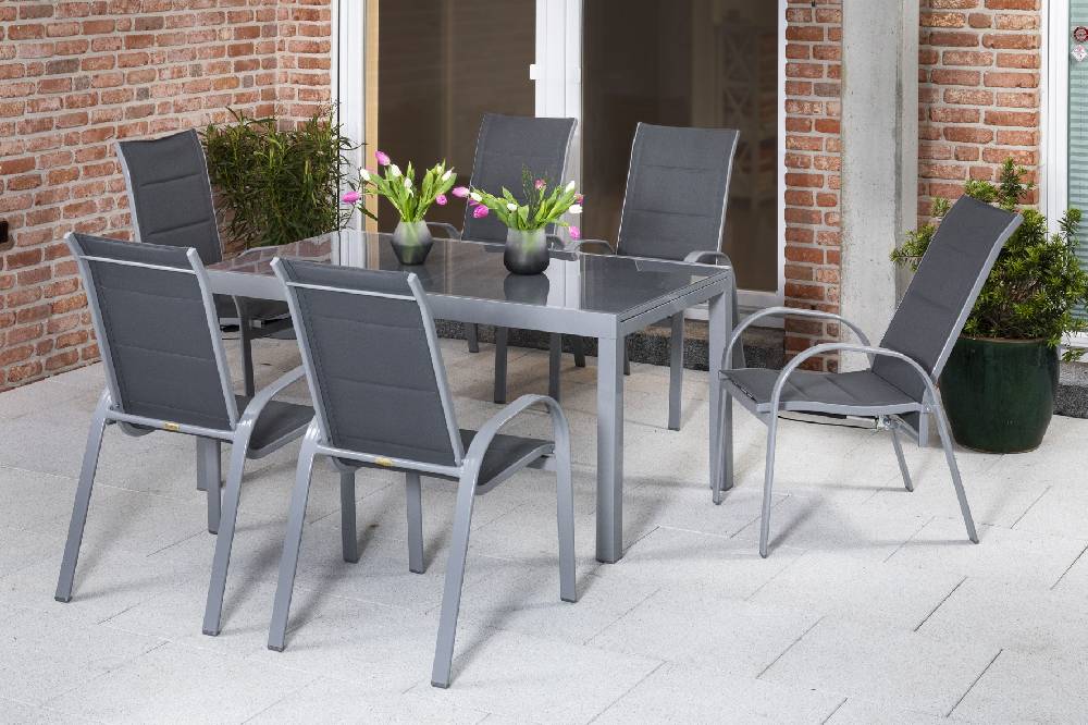 Merxx Amalfi Set 7tlg. Semi-Ausziehtisch 180/250 x 100 cm Exklusivangebot