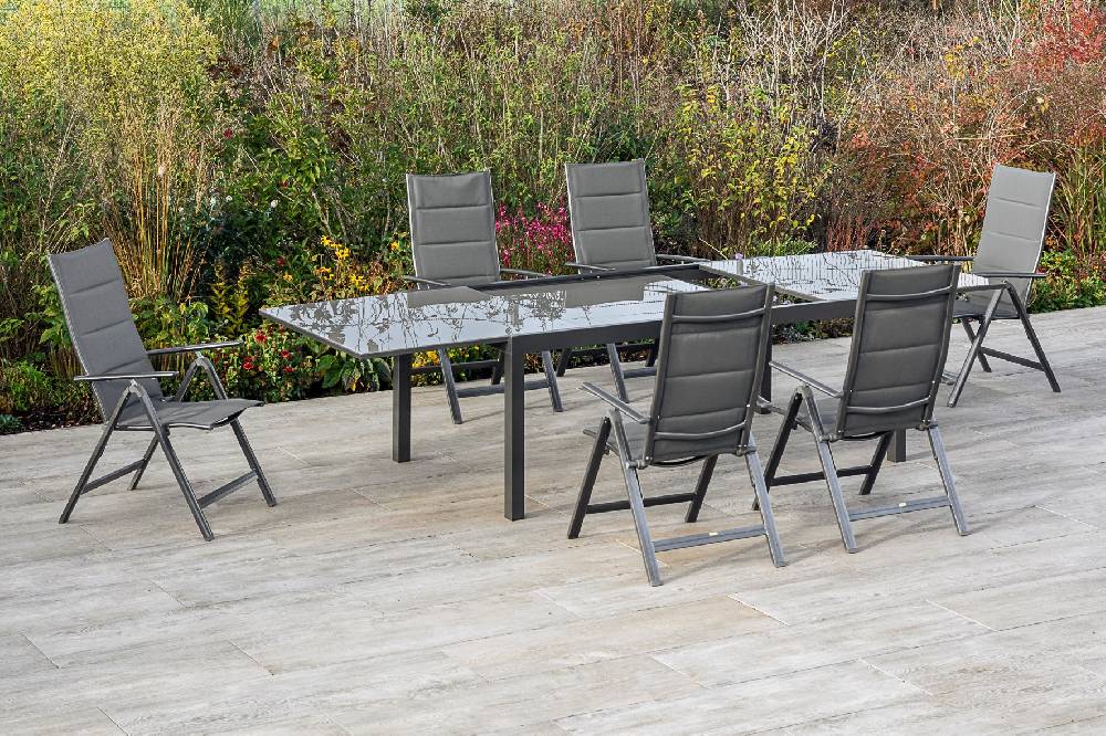 Merxx Taviano Set 7tlg. Semi-Ausziehtisch 200/300 x 100 cm Bis zu 65% Rabatt