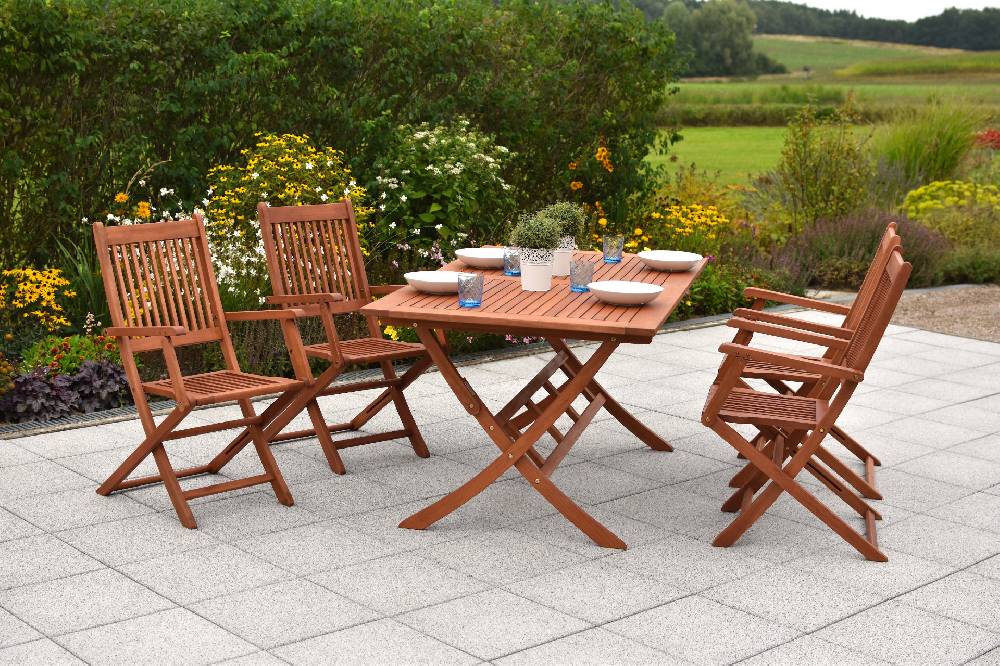 Merxx Rio Set 5tlg. Klappentisch 160 x 90 cm