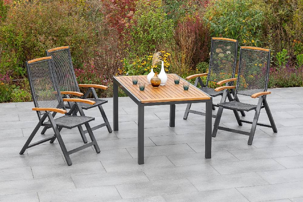 Merxx Tilos Set 5tlg. Ausziehtisch 150/200 x 90 cm Begrenzte Freigabe
