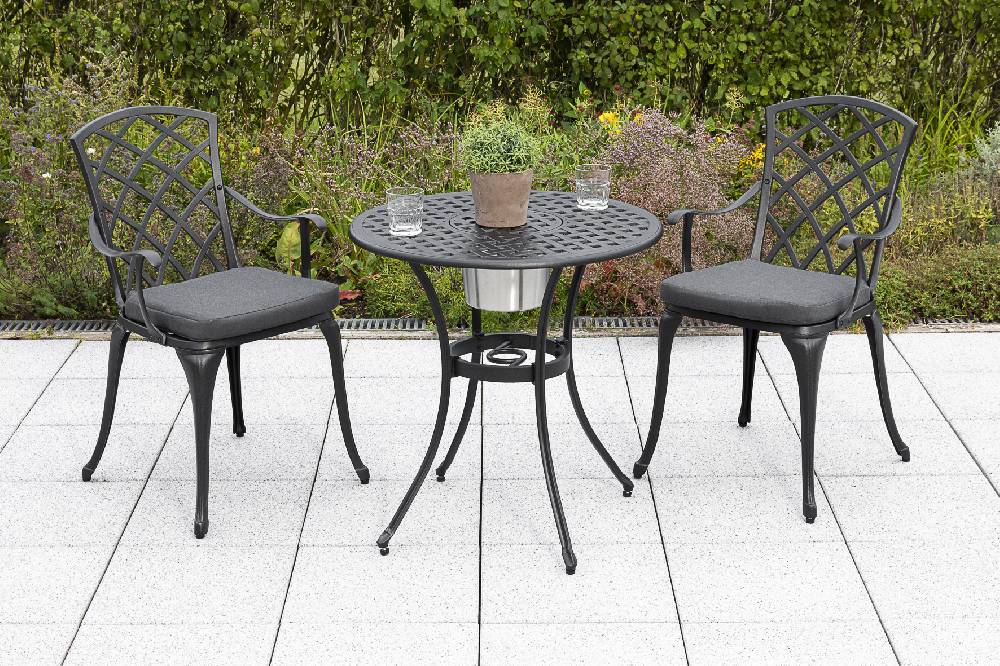 Merxx Rhodos Set 5tlg. Tisch rund ø 70 cm inkl. Kühler Bis zu 50% Rabatt