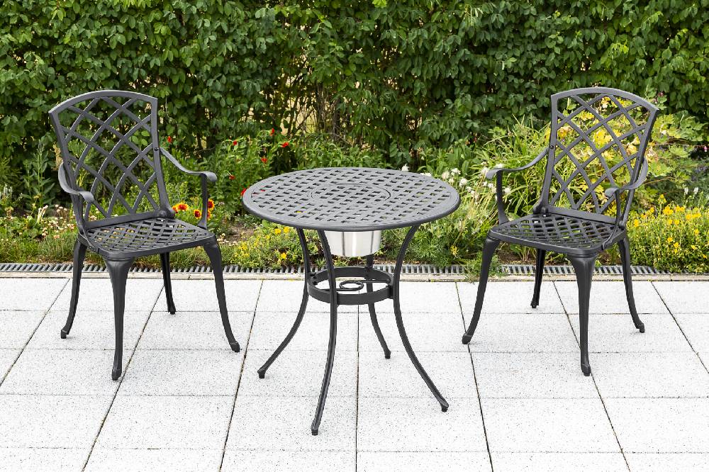 Merxx Rhodos Set 5tlg. Tisch rund ø 70 cm inkl. Kühler Bis zu 50% Rabatt