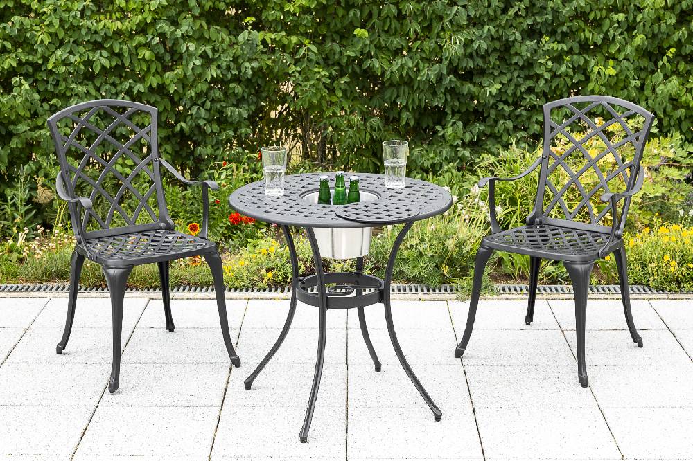 Merxx Rhodos Set 5tlg. Tisch rund ø 70 cm inkl. Kühler Bis zu 50% Rabatt