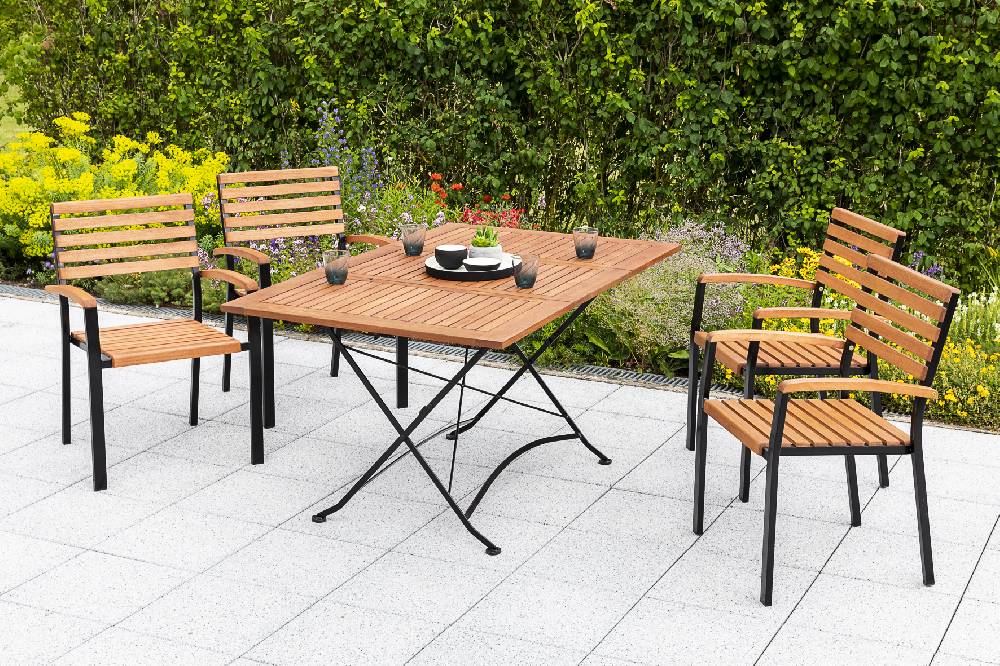 Merxx Schlossgarten Set 5tlg. Klappausziehtisch 100/150 x 90 cm Bis zu 55% Rabatt