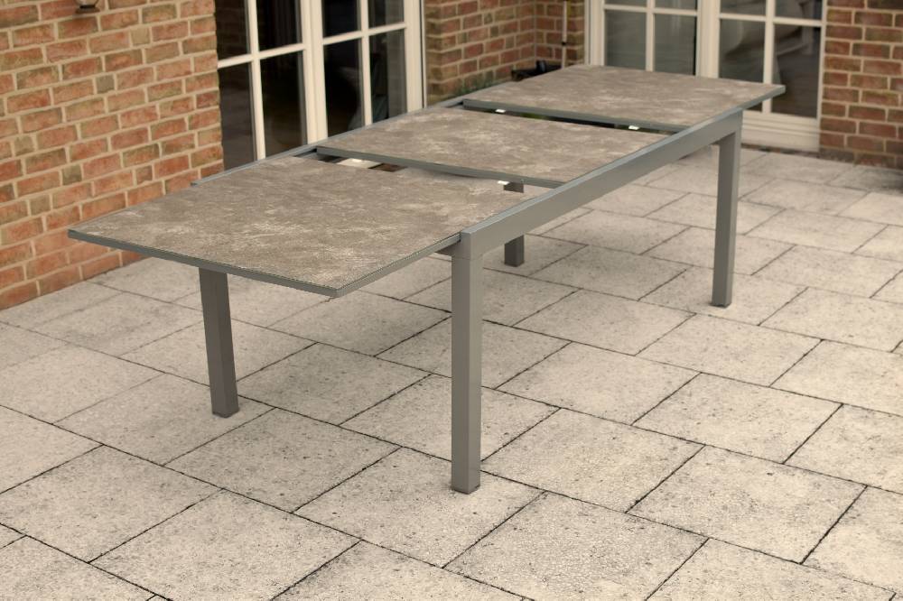 Merxx Amalfi di lusso Set 9tlg. Semi-Ausziehtisch 185/220 x 100 cm 50% Rabatt mit kostenlosem Versand