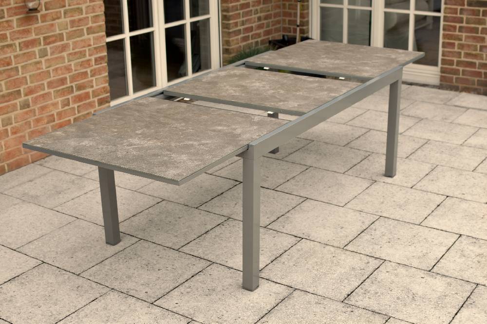 Merxx Amalfi di lusso Set 9tlg. Semi-Ausziehtisch 185/220 x 100 cm 50% Rabatt mit kostenlosem Versand