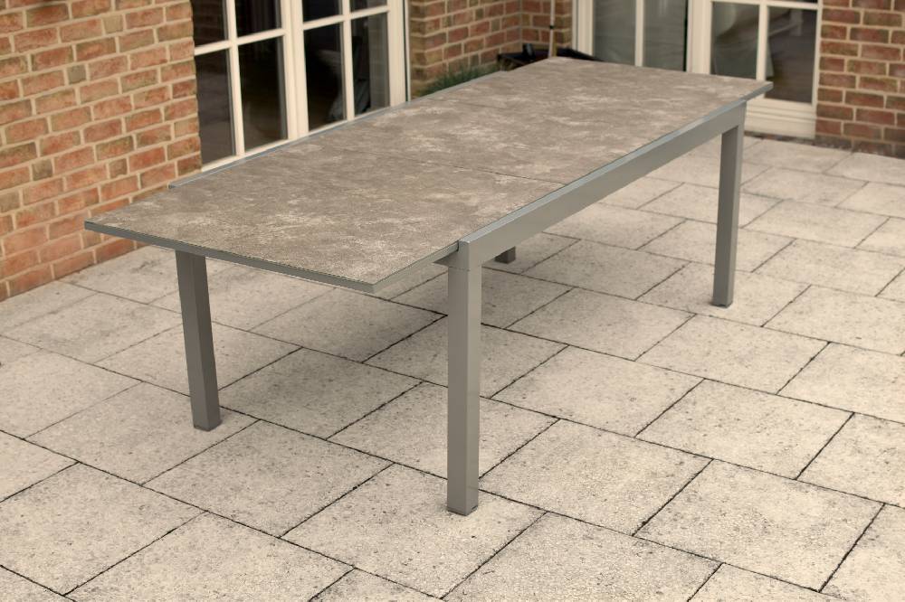 Merxx Amalfi di lusso Set 9tlg. Semi-Ausziehtisch 185/220 x 100 cm 50% Rabatt mit kostenlosem Versand