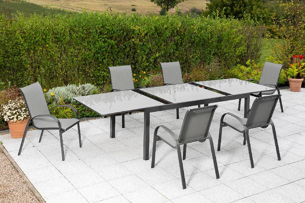 Merxx Amalfi Set 7tlg. Semi-Ausziehtisch 200/300 x 110 cm 2025
