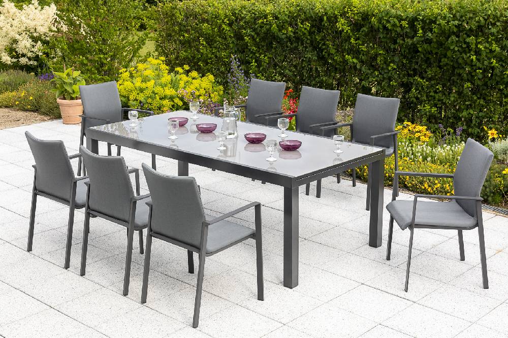 Merxx Bellino Set 9tlg. Semi-Ausziehtisch 220/340 x 110 cm Günstiger Verkauf