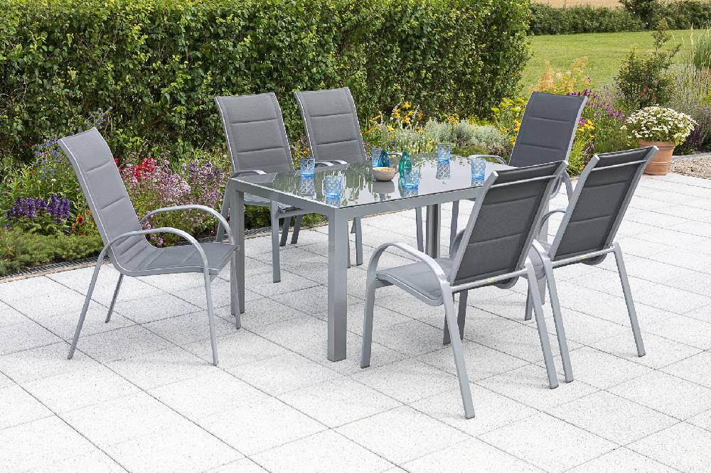 Merxx Amalfi Hochlehner Set 7tlg. Tisch 150 x 90 cm Rabatt