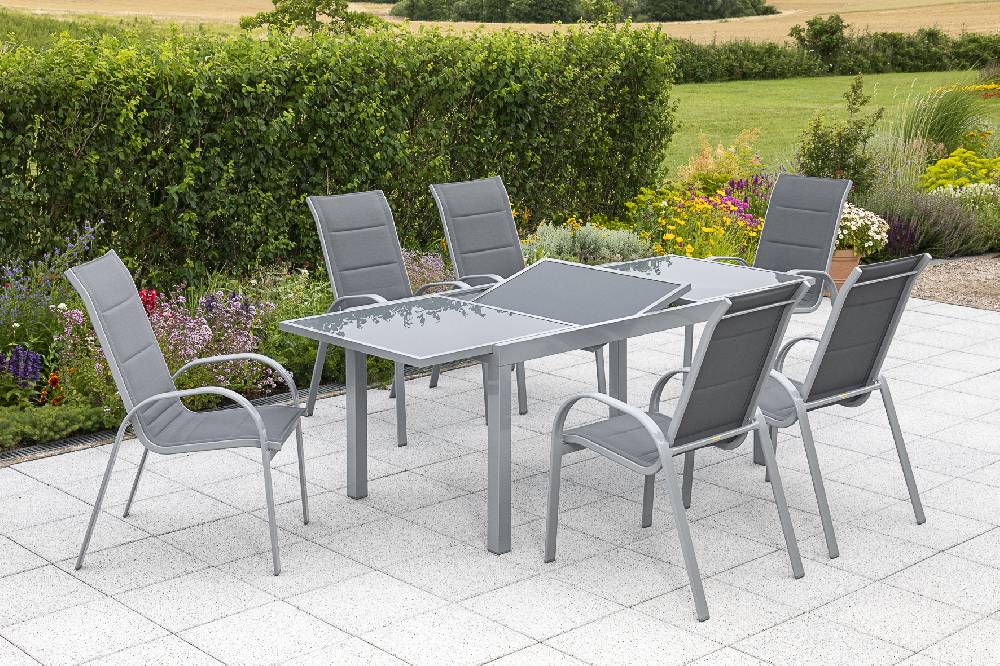 Merxx Amalfi Set 7tlg. Ausziehtisch 140/200 x 90 cm Flash Sale