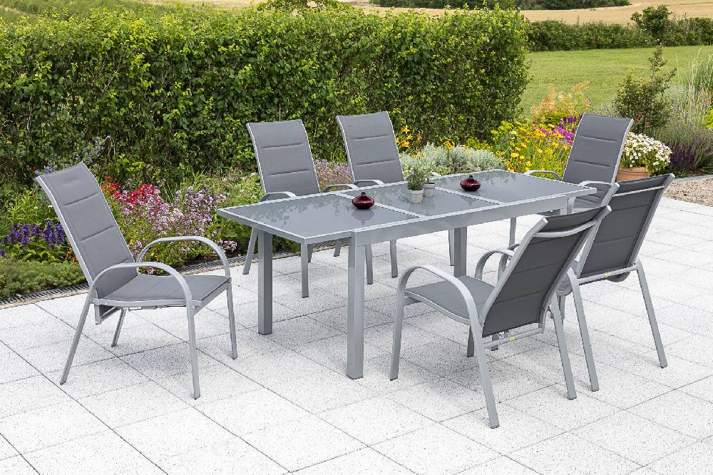 Merxx Amalfi Set 7tlg. Ausziehtisch 160/220 x 90 cm