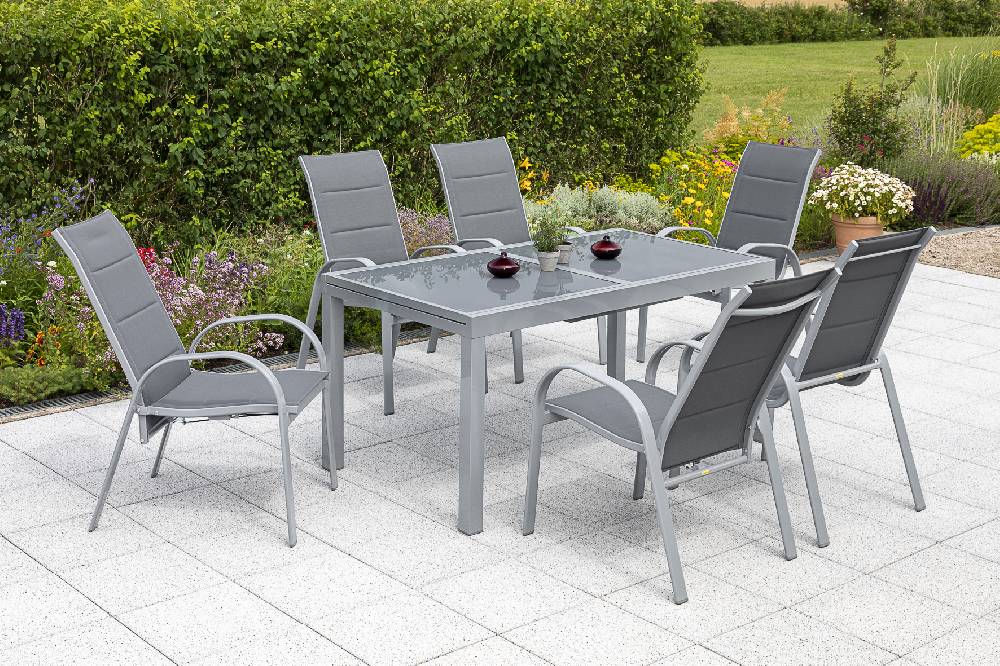 Merxx Amalfi Set 7tlg. Ausziehtisch 160/220 x 90 cm Begrenztes Angebot