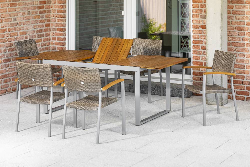 Merxx Silano Set 7tlg. Ausziehtisch 150/200 x 90 cm Osterangebot