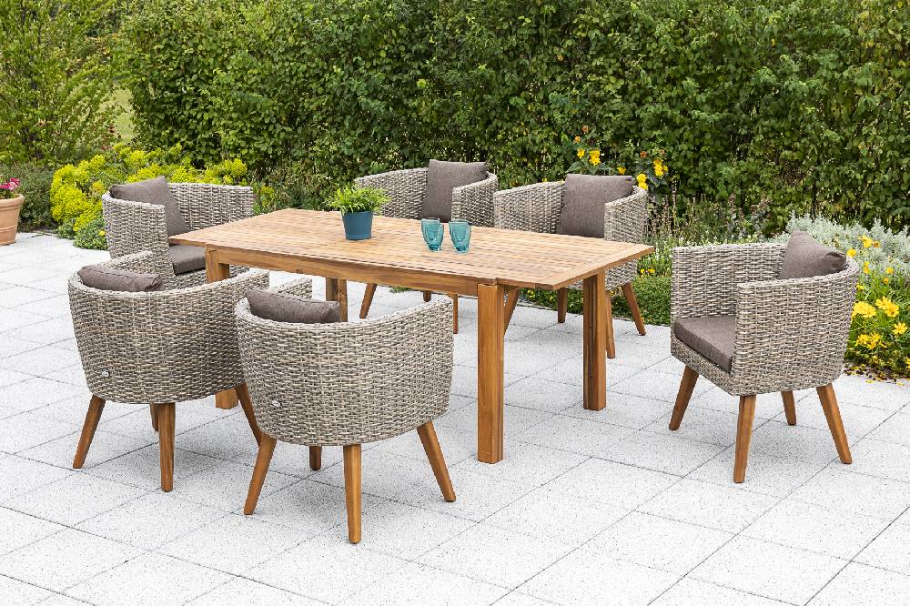 Merxx Imperia Set 7tlg. Ausziehtisch 150/200 x 90 cm Letzter Tag