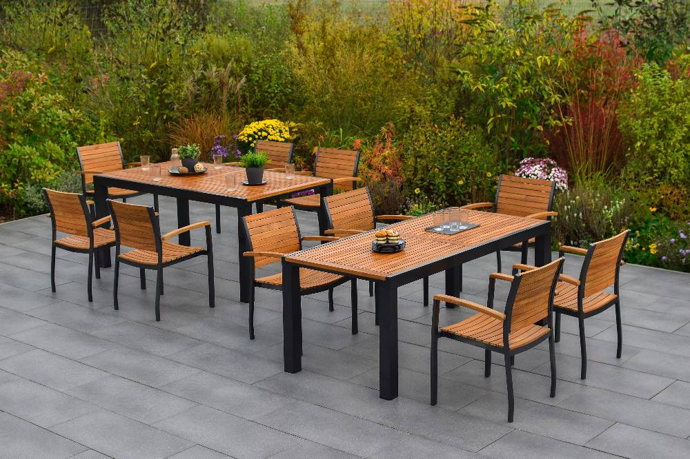 Merxx Santorin Set 11tlg. Flex-Ausziehtisch 180/300 x 100 cm 2025