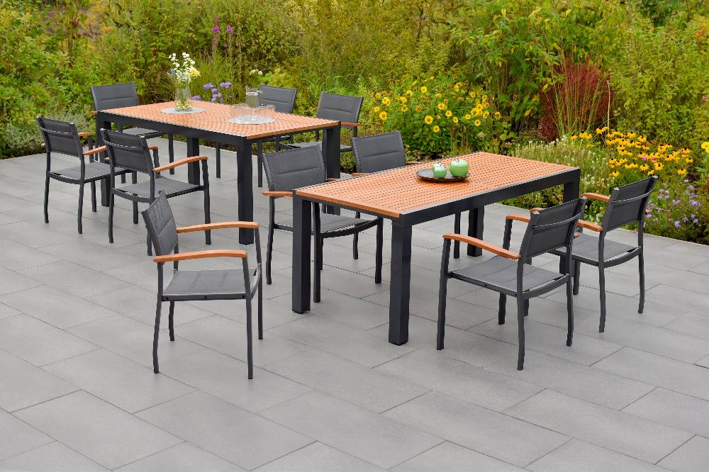Merxx Paxos Set 11tlg. Flex-Ausziehtisch 180/300 x 100 cm Auslauf