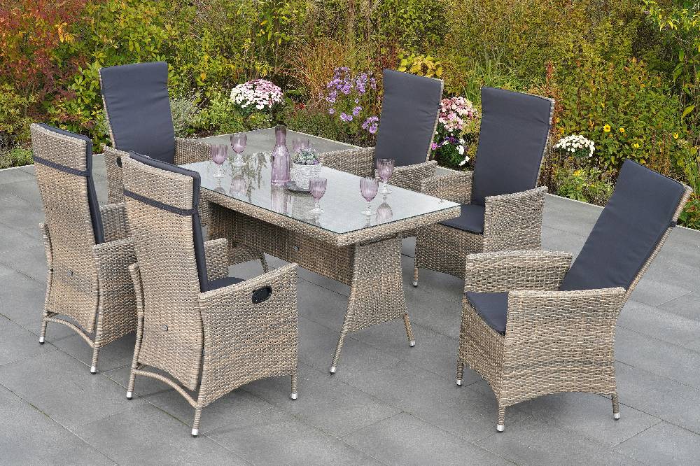 Merxx Ravello Set 17tlg. Tisch verlängerbar 160/270 x 85 cm Exklusive Angebote