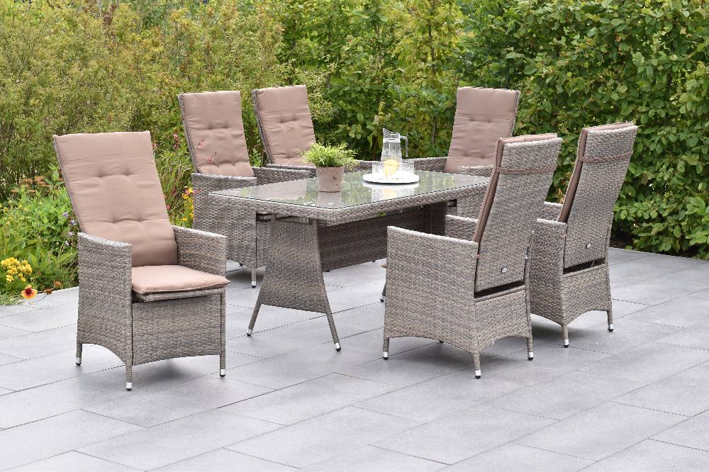 Merxx Valencia Set 13tlg. mit Tisch 150 x 80 cm - inkl. Kissen Blitzangebot