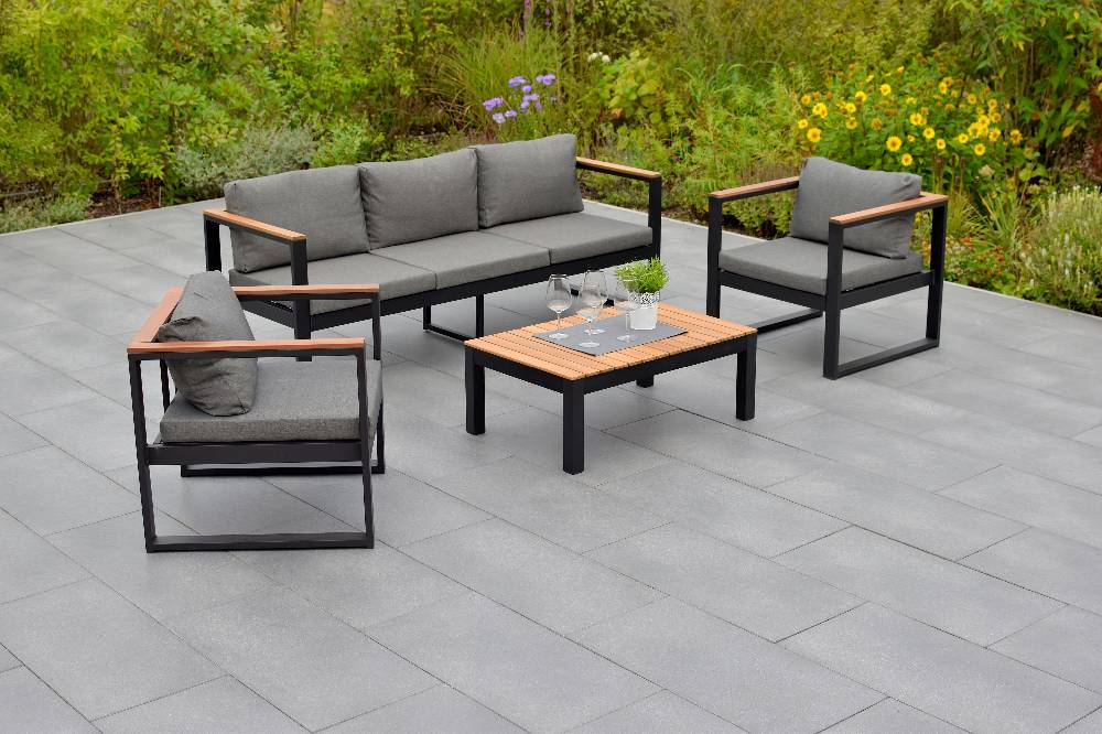 Merxx Mykonos Set 4tlg. Tisch 90 x 60 cm Bank 3-sitzig 50% Rabatt mit kostenlosem Versand