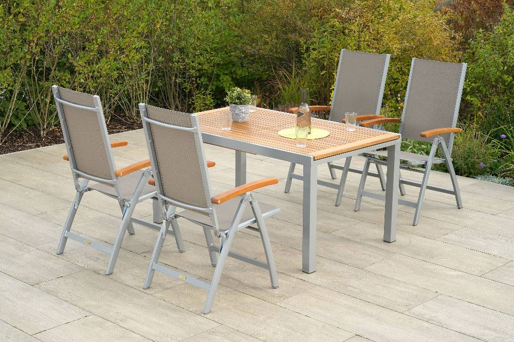 Merxx Naxos Set 5tlg. Ausziehtisch 150/200 x 90 cm Fabrikpreis