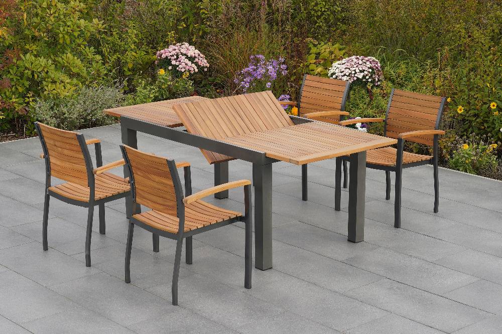 Merxx Santorin Set 5tlg. Ausziehtisch 150/200 x 90 cm Günstig kaufen