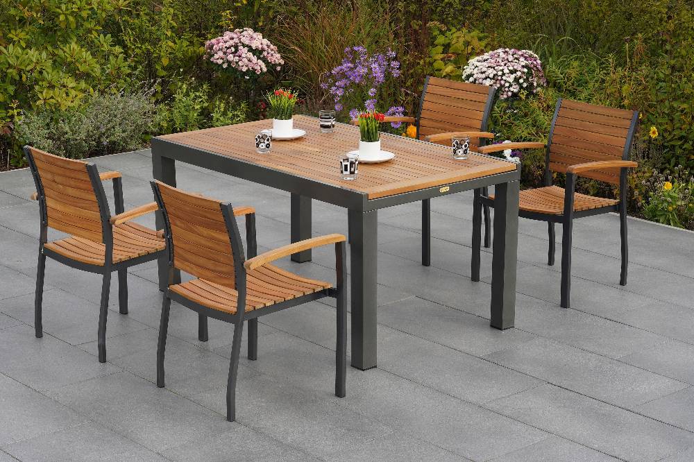 Merxx Santorin Set 5tlg. Ausziehtisch 150/200 x 90 cm Günstig kaufen