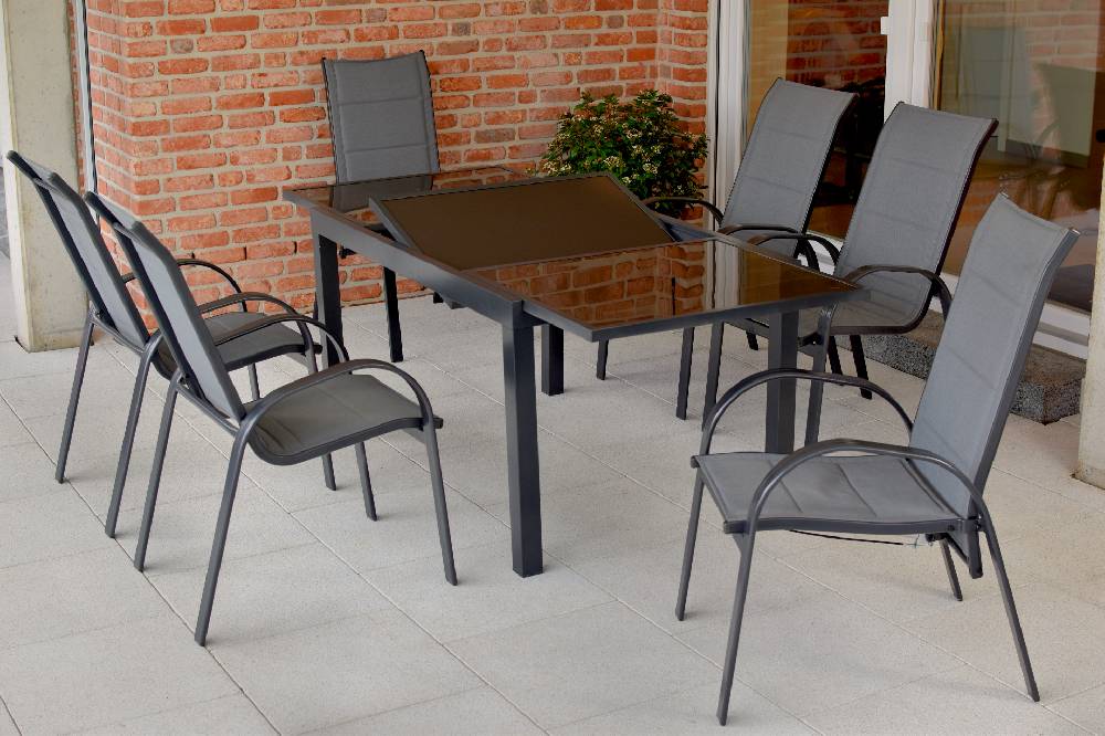 Merxx Amalfi Set 7tlg. Ausziehtisch 140/200 x 90 cm Saisonschlussverkauf