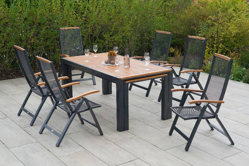 Merxx Tilos Set 7tlg. Flex-Ausziehtisch 180/300 x 100 cm Zeitlich begrenztes Angebot